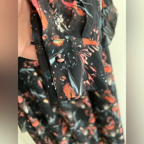 All Saints Valero Flutter Dress 8 - Picture 4 of 12